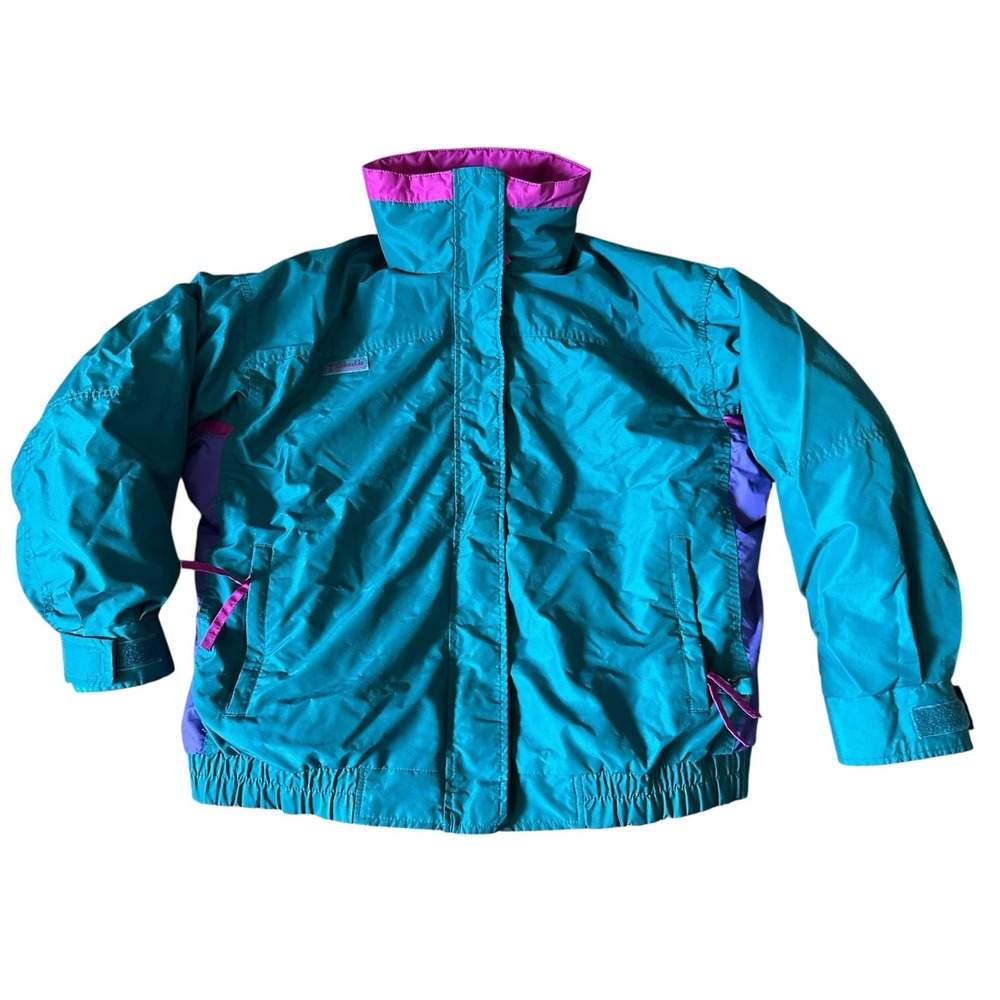 Columbia Teal and Purple Bomber Jacket